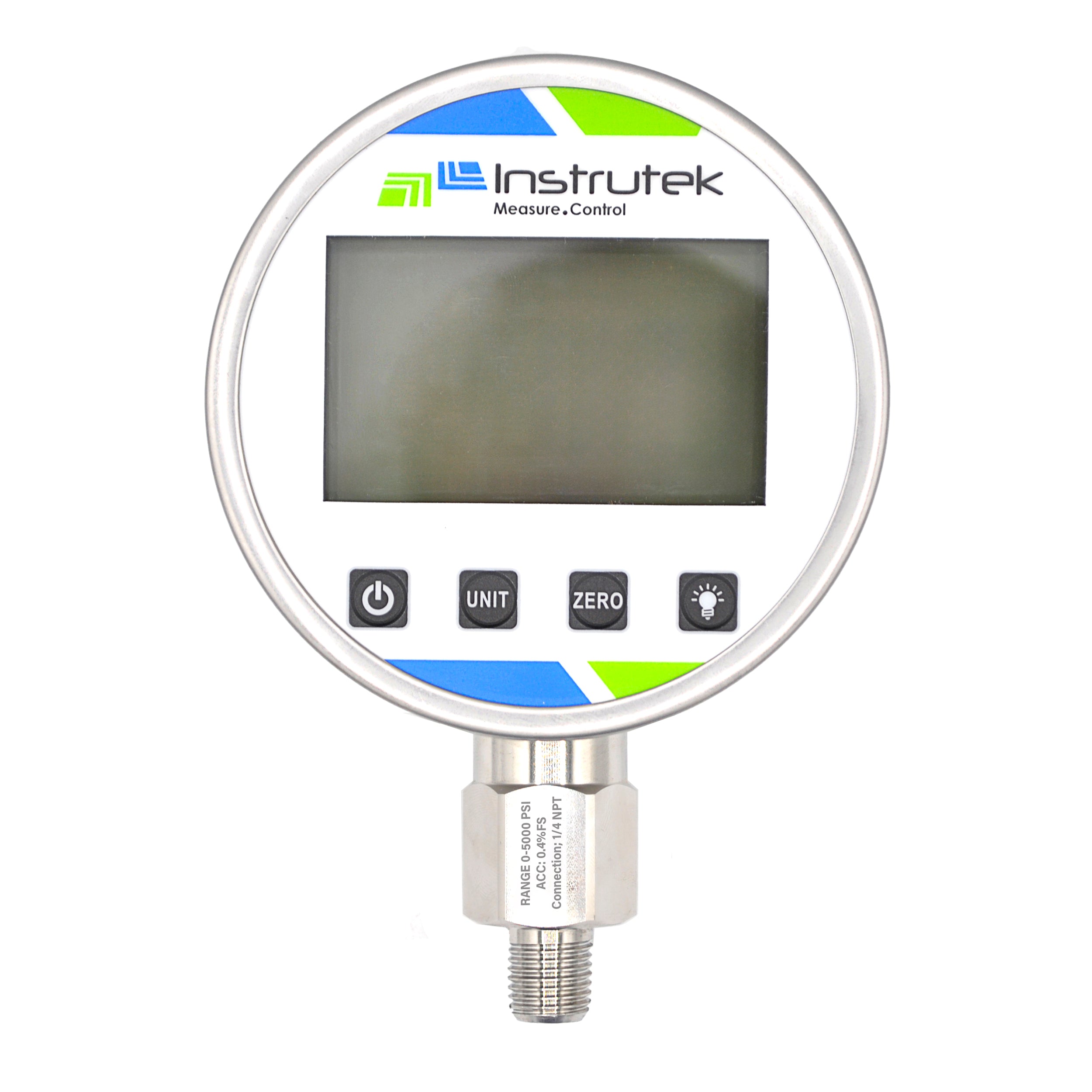 Digital LCD Pressure Gauge, 5000 Psi + 7 Units of Measurement
