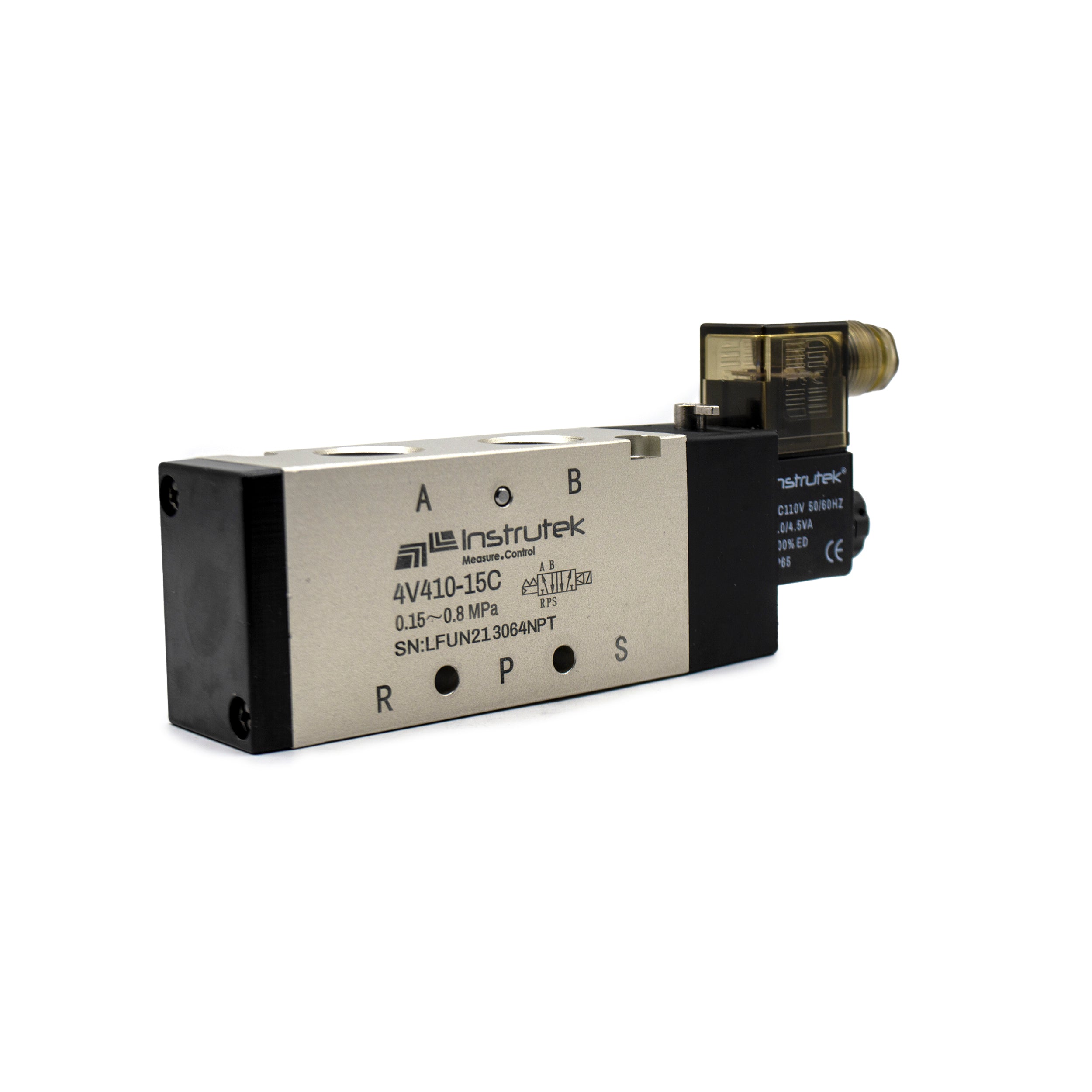 Electroválvula Neumática 5 Vías, 2 Posiciones, 1/2" NPT, 110V AC