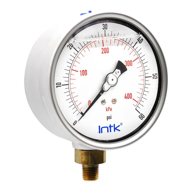 Manómetros con glicerina de bisel roscado - Serie 300 INTK
