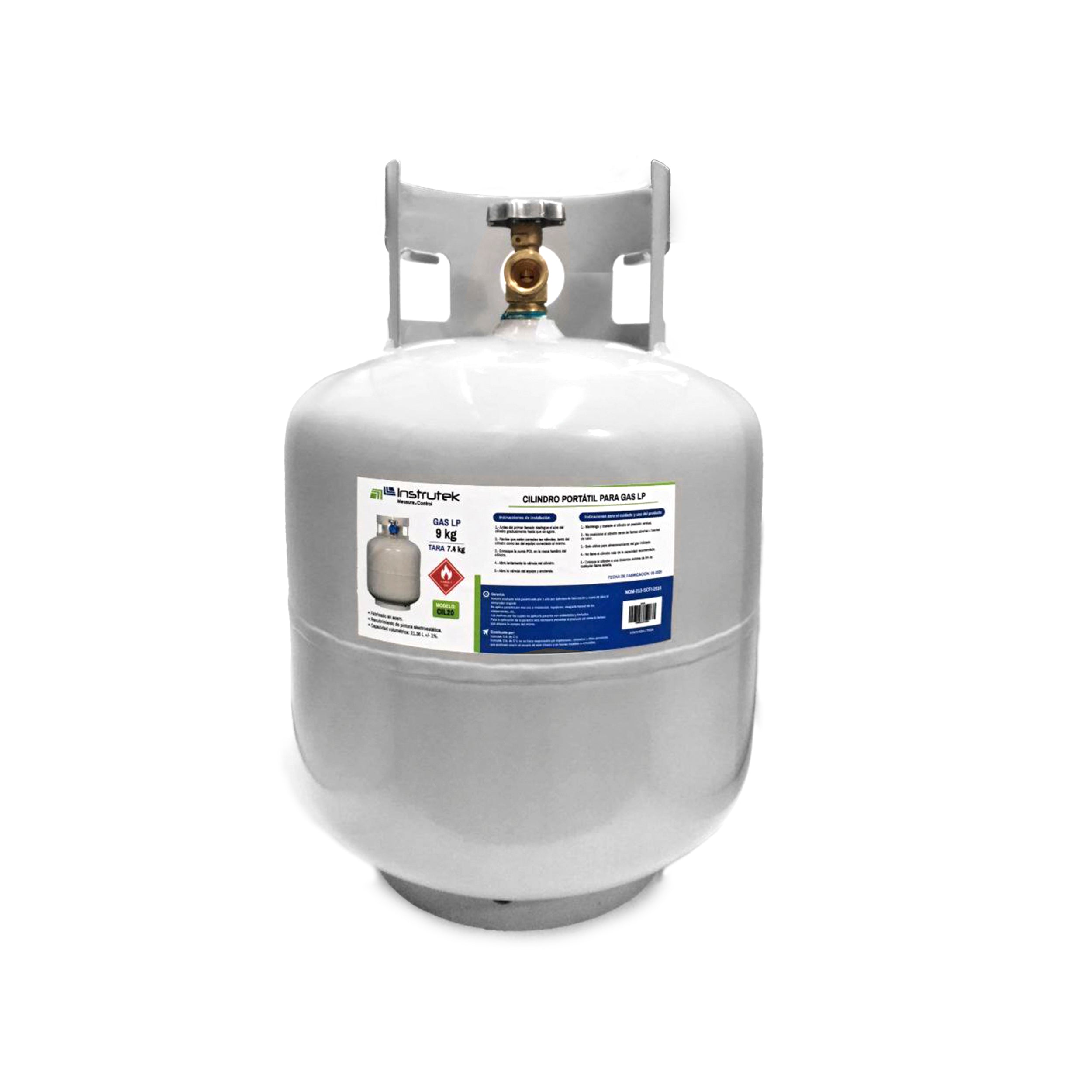 Cilindro portátil para gas LP 20lbs ( 9kg )