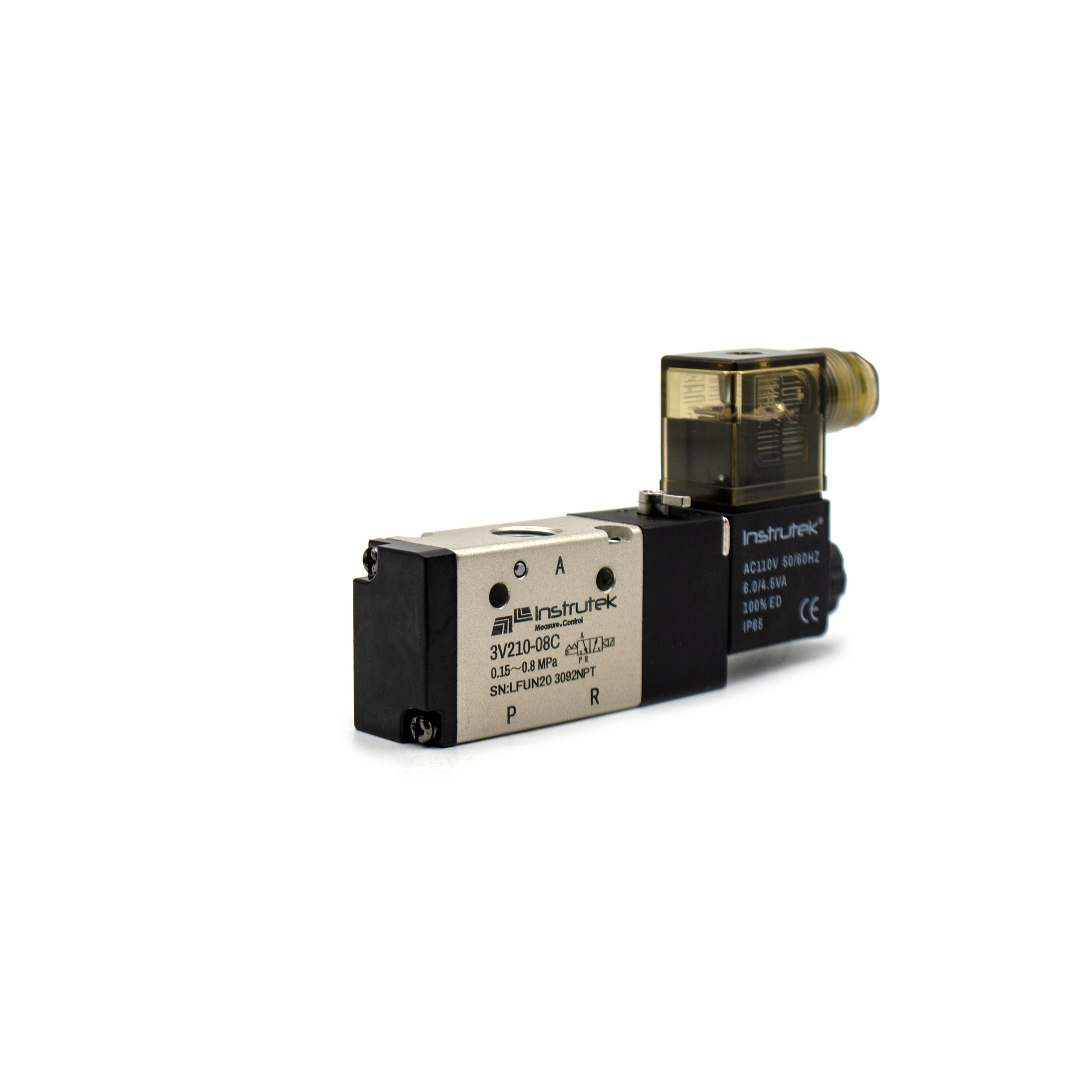 Electroválvula Neumática 3 Vías, 2 Posiciones, 1/4" NPT, 110V