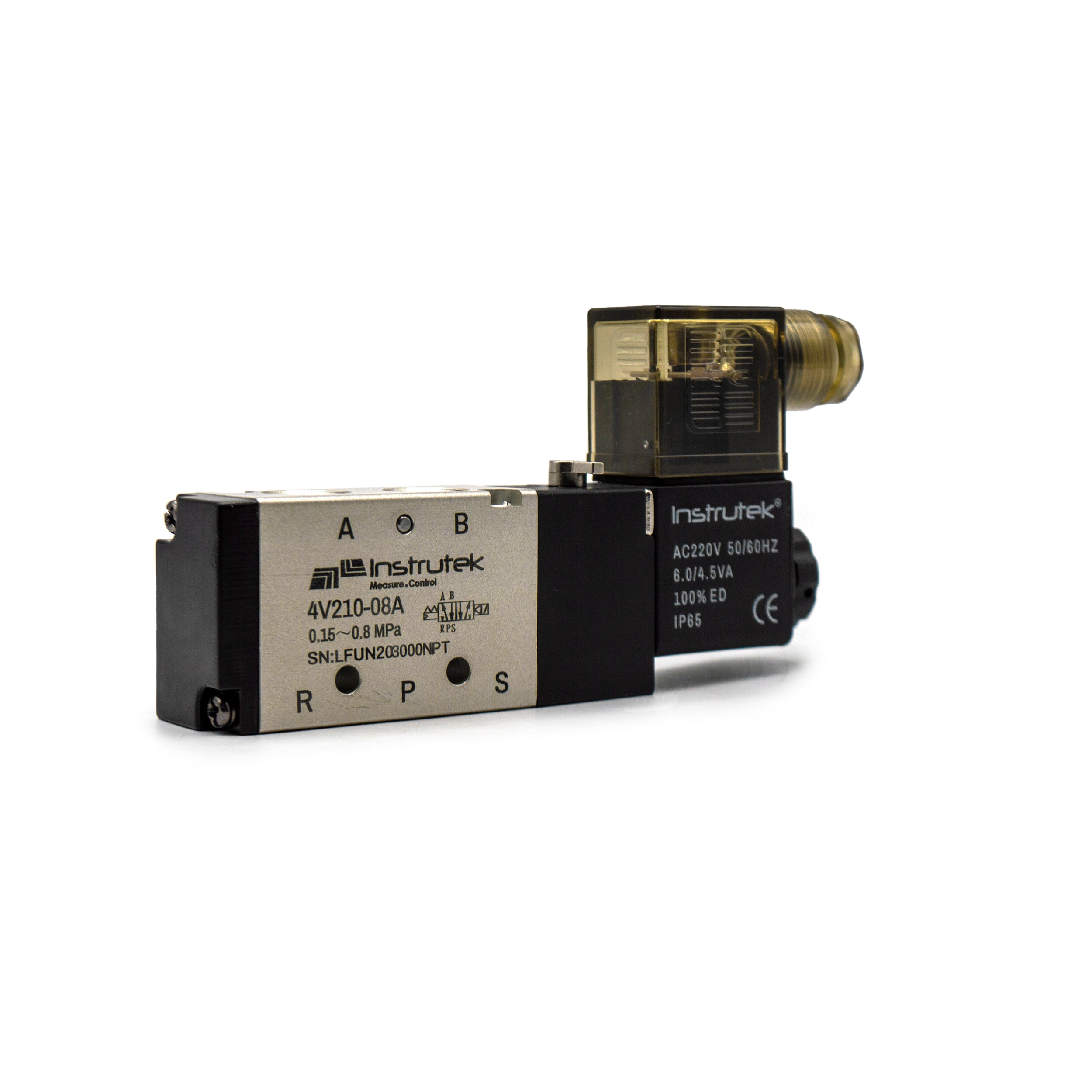 Electroválvula Neumática 5 Vías, 2 Posiciones, 1/4" NPT, 220V AC