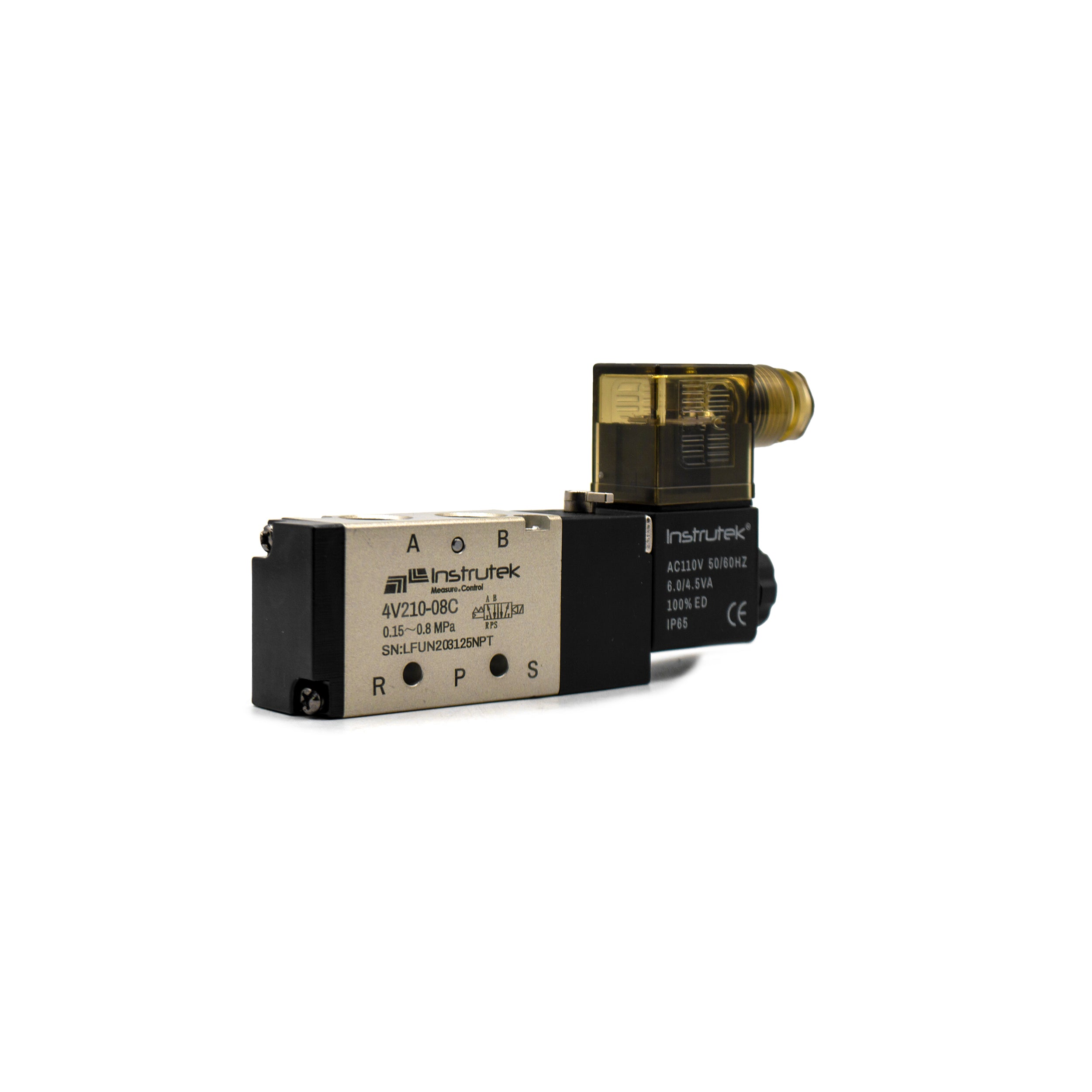 Electroválvula Neumática 5 Vías, 2 Posiciones, 1/4" NPT, 110V AC