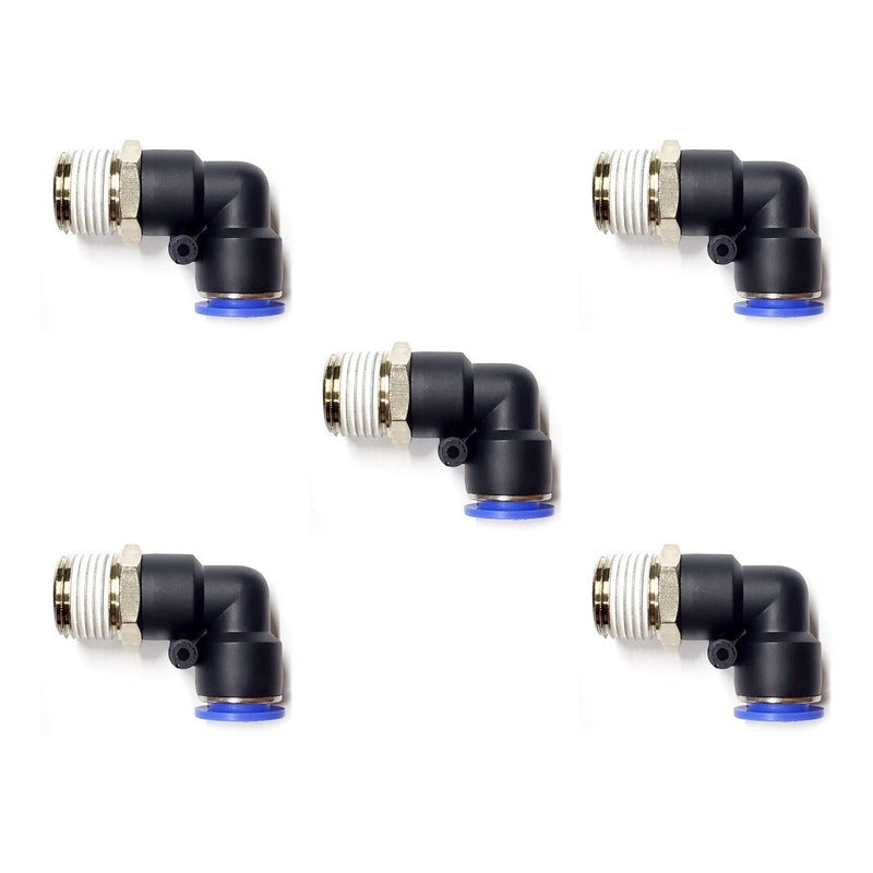 5 Pc of Pneumatic quick connector/fitting Elbow 1/2 Npt X 1/2