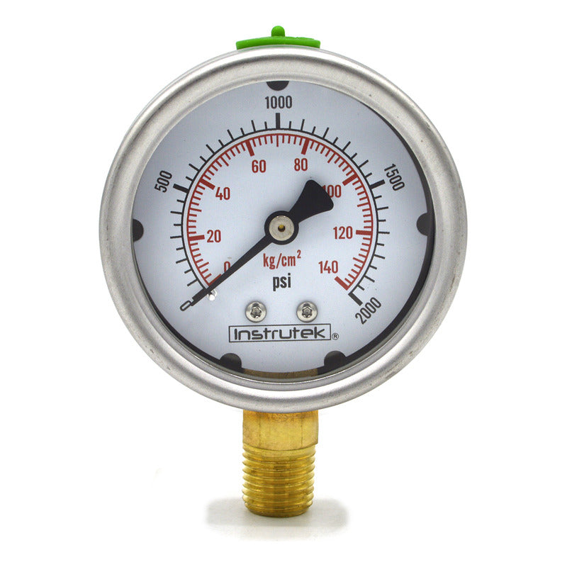 Manómetro 2.5", lleno de líquido (O.E.M.), 1/4" NPT, inferior, 2000 psi-kg/cm2