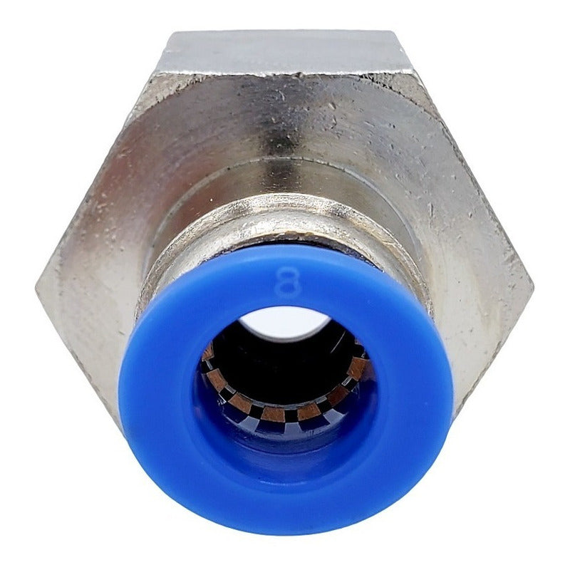 5 Pc of Straight Female Pneumatic Connector/Fitting 1/2 Npt X 8mm