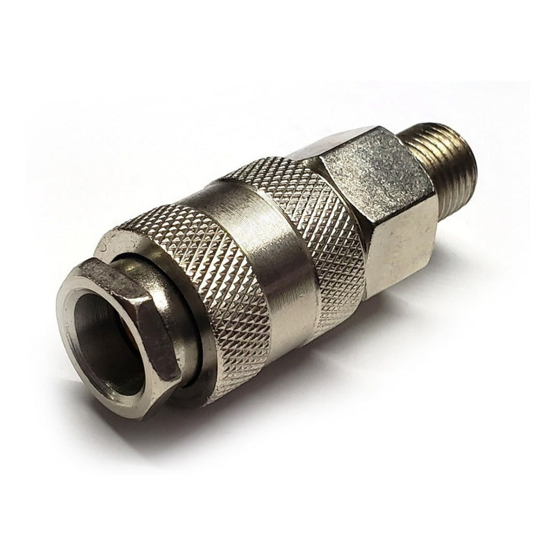 Quick Coupling with 1/4 NPT Male Made of Nickel-Plated Brass