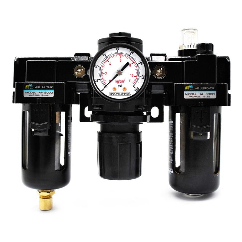 Filter-regulator-lubricator 3/8 P/compressor C/manometer
