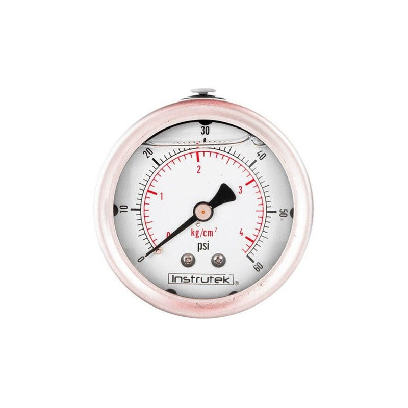 Stainless Steel Glycerin Pressure Gauge 2.5 IN, 60 Psi (air, water)