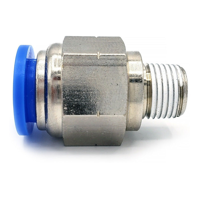 10 Pz De Conector/racor Rápido Neumático Recto 1/8 Npt X 3/8