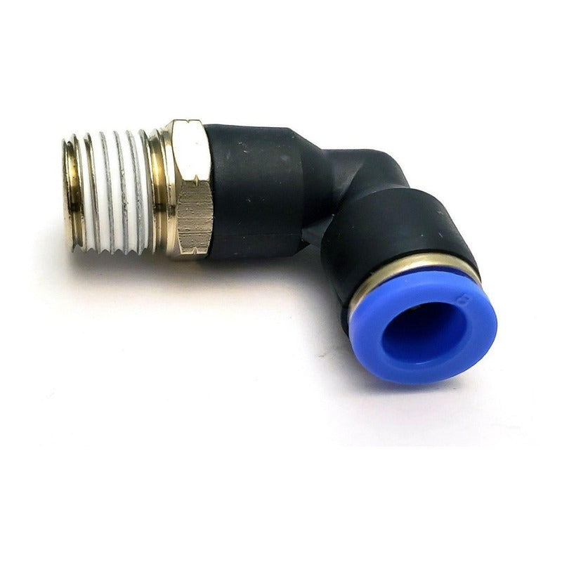 10 Pcs Pneumatic Quick Connector/Fitting Elbow 1/4 Npt X 8 Mm