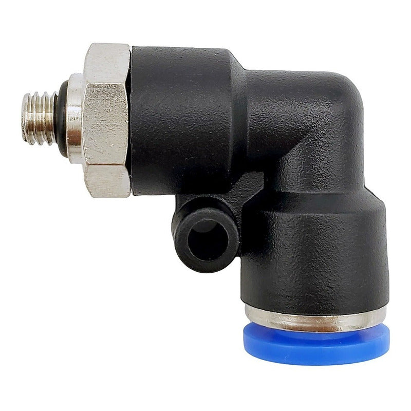 10 Pz De Conector/racor Rápido Neumático Codo M5 X 1/4