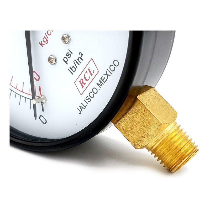 Manómetro Para Compresor Carátula 3.5 PLG 300 Psi (aire,gas)