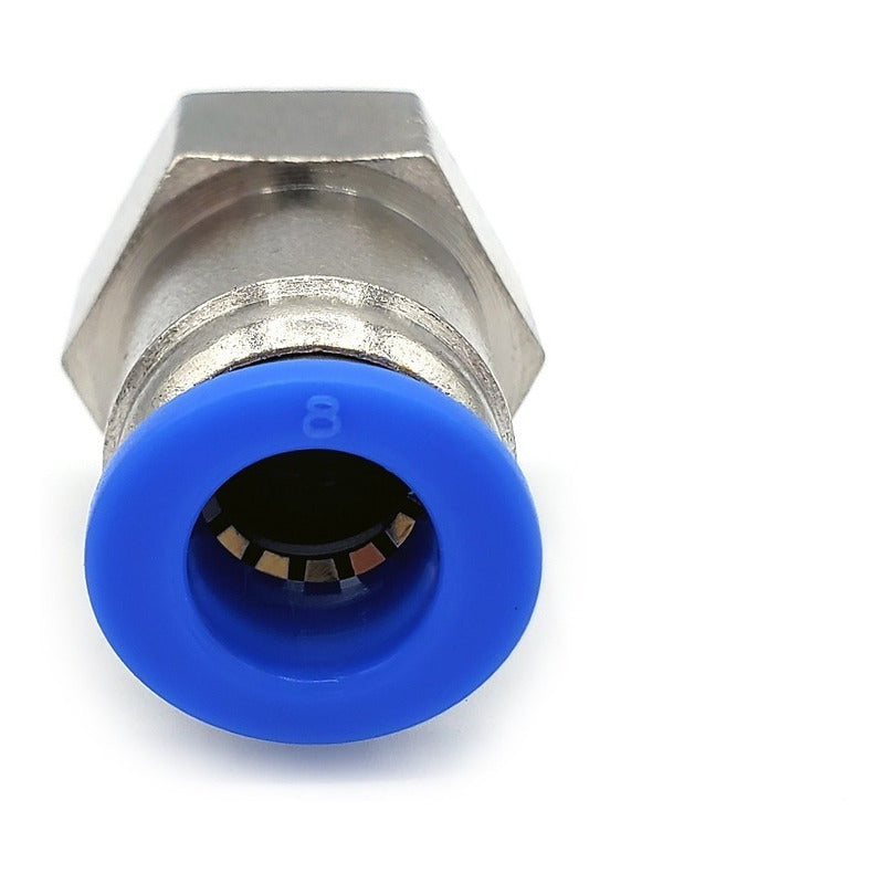 10 Pz De Conector/racor Neumático Recto Hembra 1/8 X 8mm