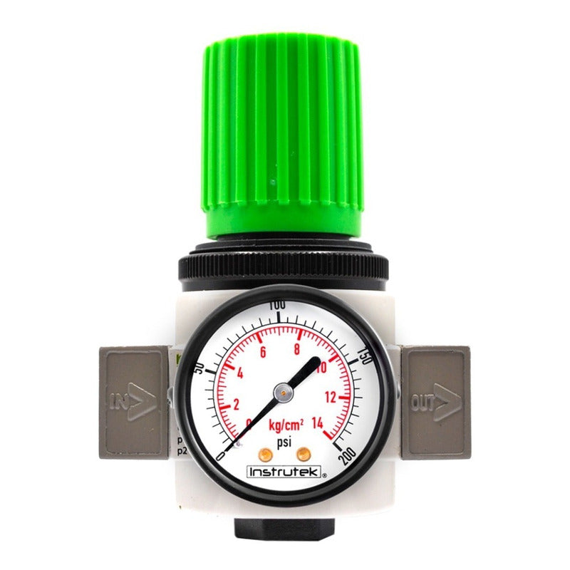 Regulador De Presión Neumático 1/4 200 Psi Con Manómetro