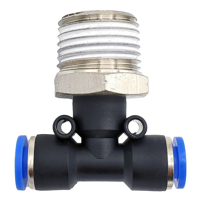 5pz Racor Rápido Neumático En Tee 1/2 Npt X 1/4