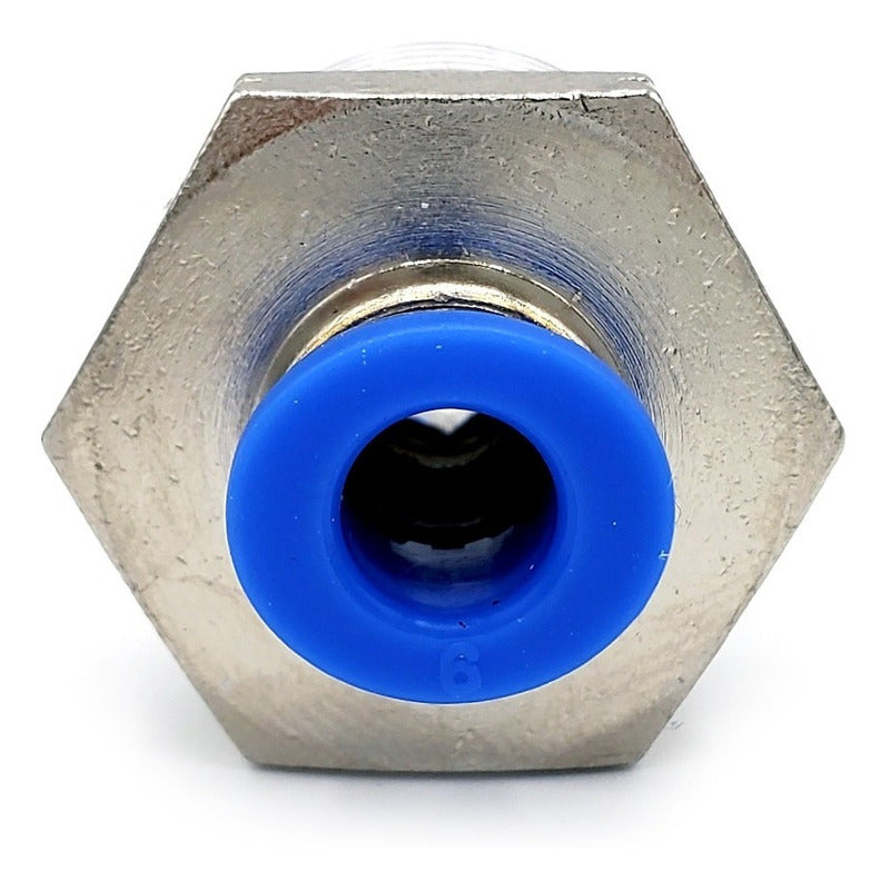 5 Pc of Straight Pneumatic Quick Connector/Fitting 1/2 Npt X 6mm