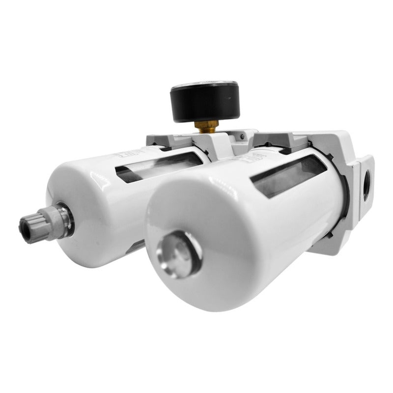 Regulator Filter + Lubricator 3/4 Frl Compact With Pressure Gauge
