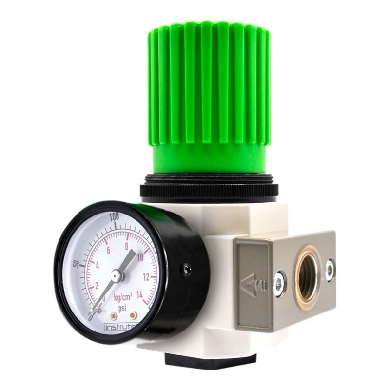 Pneumatic High Pressure Regulator 1/2 200 Psi with Pressure Gauge