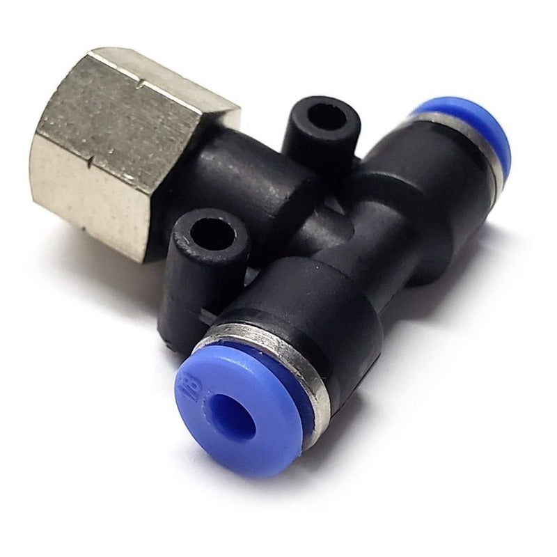5pz Racor Rápido Neumático En Tee 1/8 Npt Hembra X 1/8 Mang.