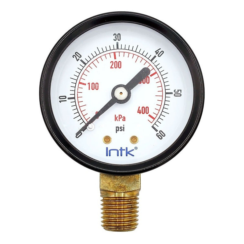 Manómetro Para Compresor Carátula 2, 60 Psi (aire, Gas)