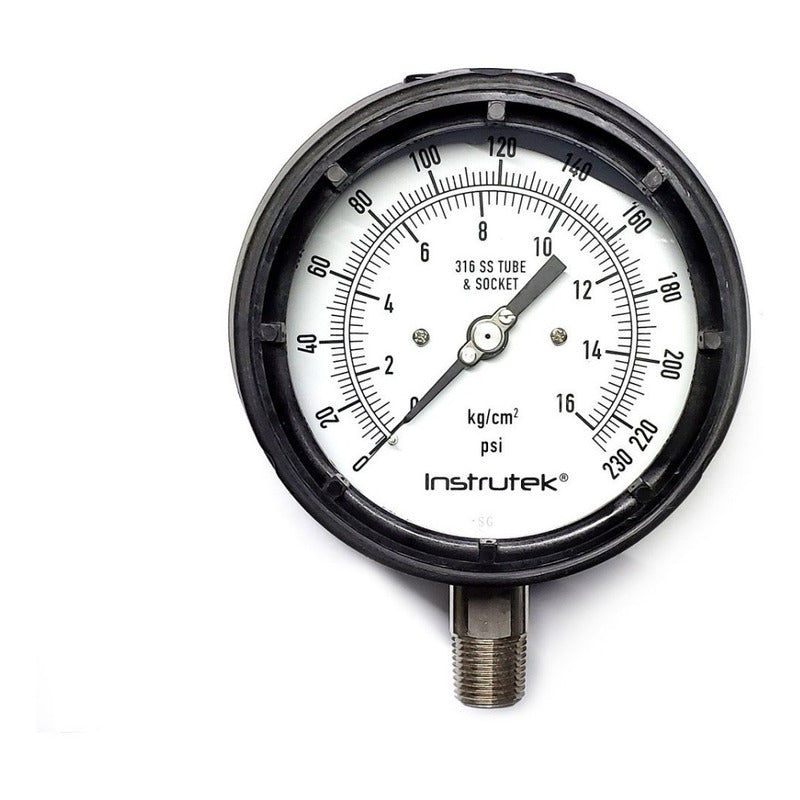 Pressure Gauge Phenolic Case Stainless Steel Glycerine Car. 4.5 PLG 230 Psi