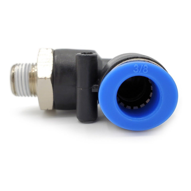 5 Pz De Conector/racor Rápido Neumático Codo 1/8 Npt X 3/8
