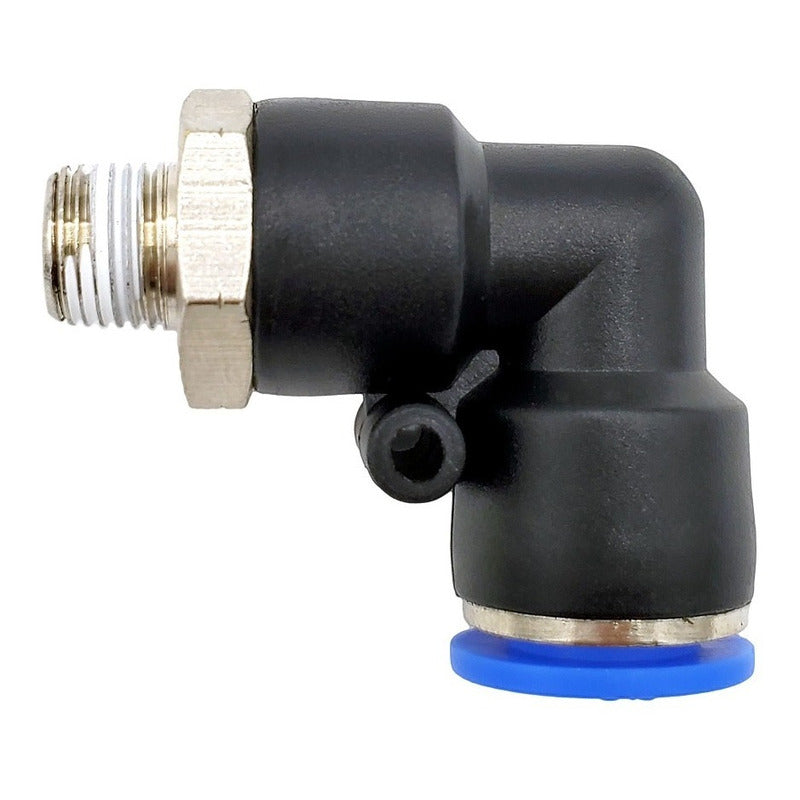 5 Pz De Conector/racor Rápido Neumático Codo 1/8 Npt X 3/8