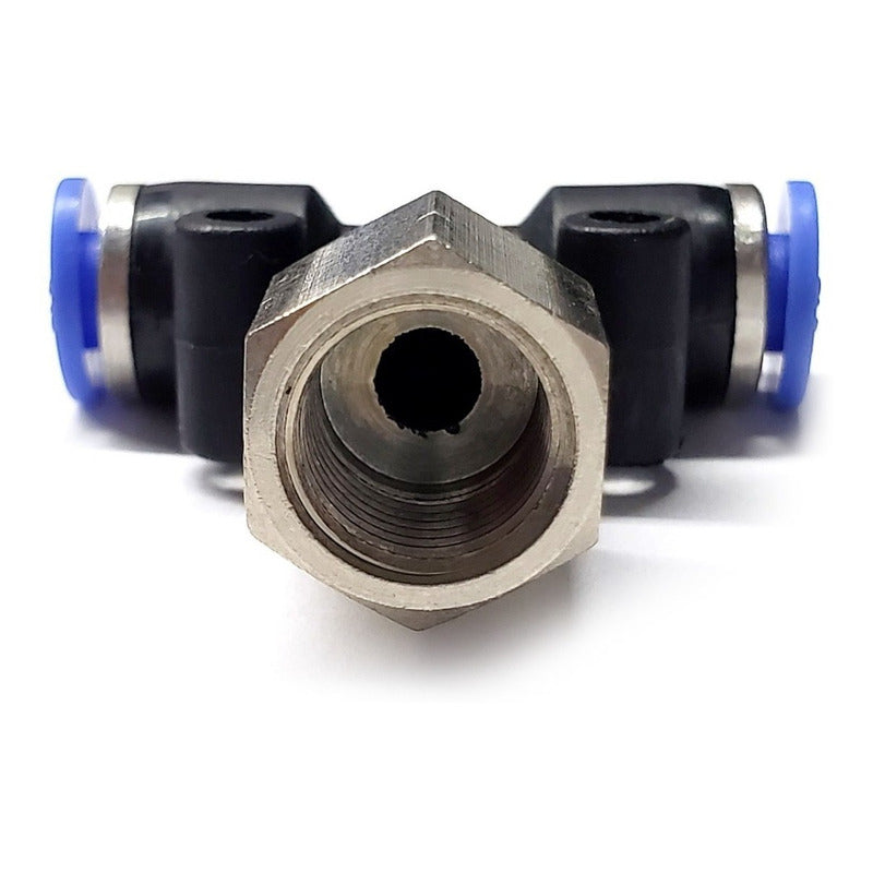 5pz Racor Rápido Neumático En Tee 1/8 Npt Hembra X 1/8 Mang.