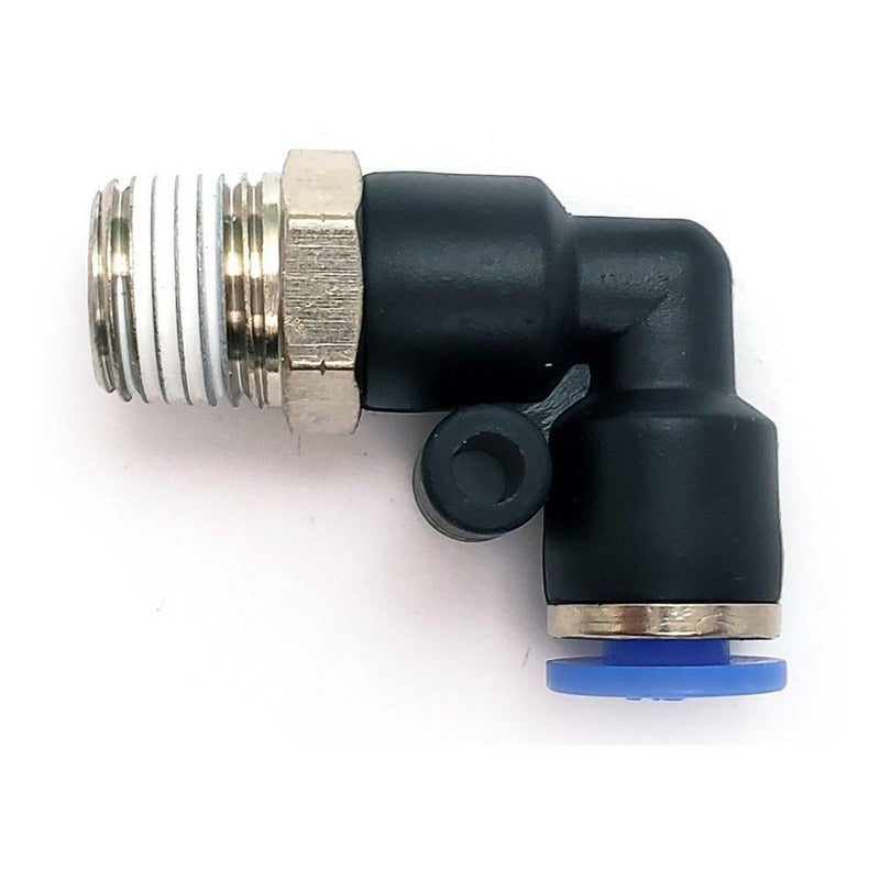 10 Pz De Conector/racor Rápido Neumático Codo 1/8 Npt X 1/8
