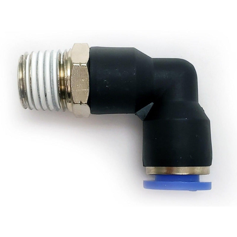 10 Pcs Pneumatic Quick Connector/Fitting Elbow 1/4 Npt X 8 Mm