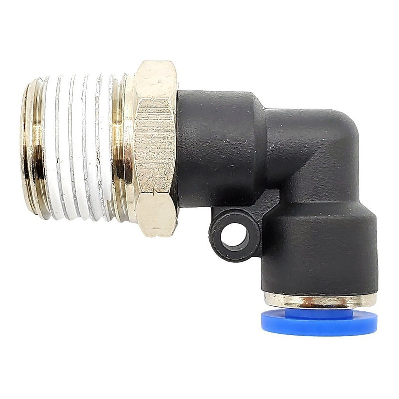 5 Pz De Conector/racor Rápido Neumático Codo 3/8 Npt X 1/4