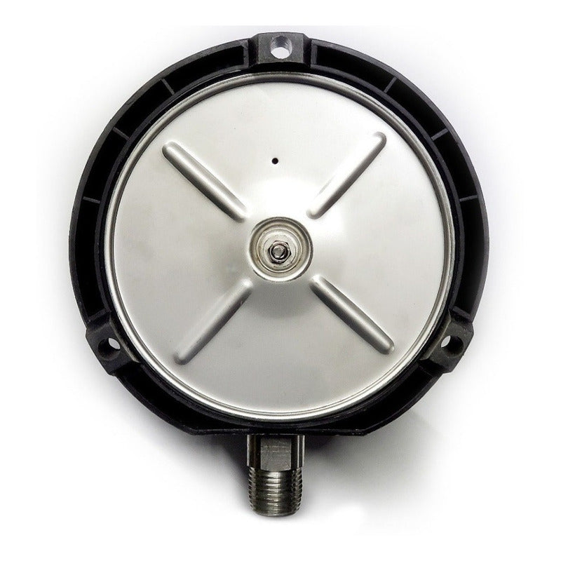 Manómetro 4.5", fenólico, 1/2" NPT, inferior, 200 psi-kg/cm2
