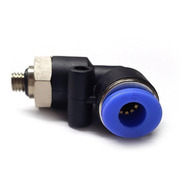10 Pz De Conector/racor Rápido Neumático Codo M5 X 5 Mm