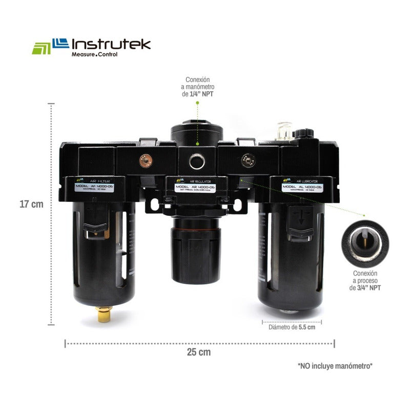 Filter-regulator-lubricator 3/4 P/ Compressor Without Manometer