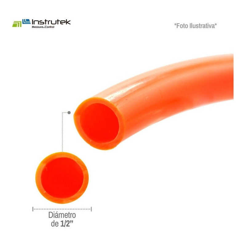 Orange Nylon Air Hose (tubing) 1/2 25 Mts