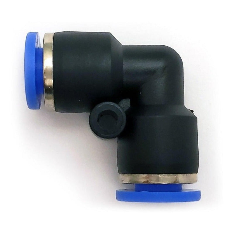 10 Pz Racor Unión Neumático En Codo 6 Mm X 6 Mm
