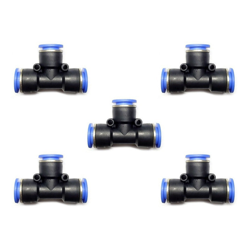 5 Pz Racor Unión Neumático En Tee 1/2