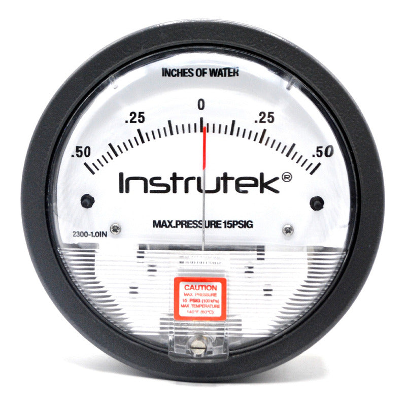 Differential Pressure Gauge -.50 to .50 Inh2o
