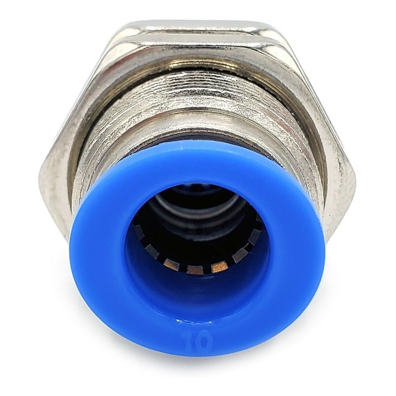 5 Pc of Straight Pneumatic Quick Connect Gland 10mm