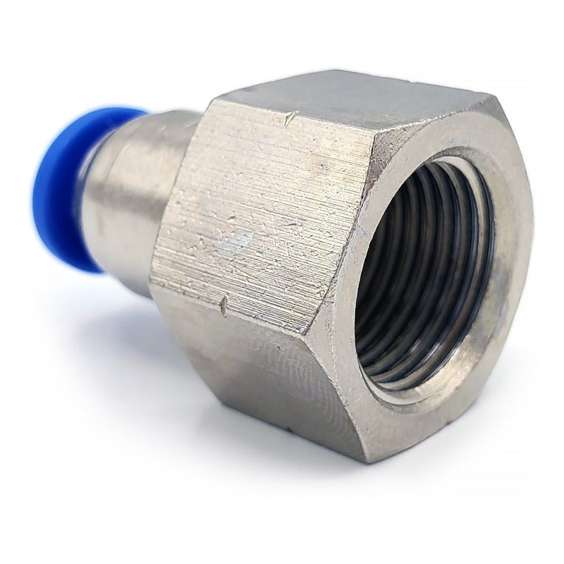 10 Pz De Conector/racor Neumático Recto Hembra 3/8 Npt X 8mm