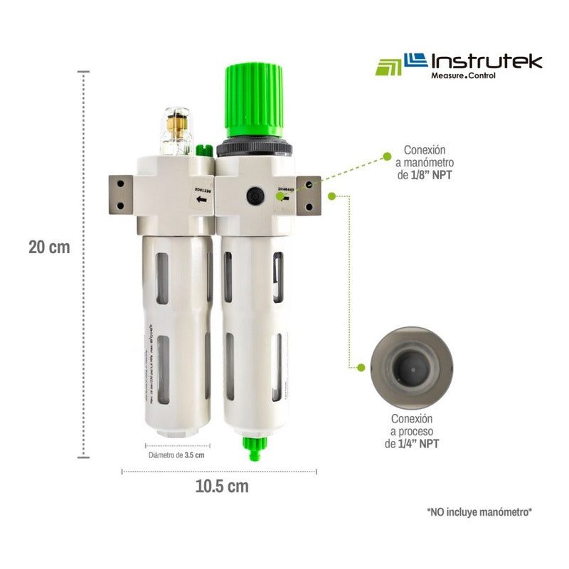 Filter-regulator-lubricator 1/4 High Pressure