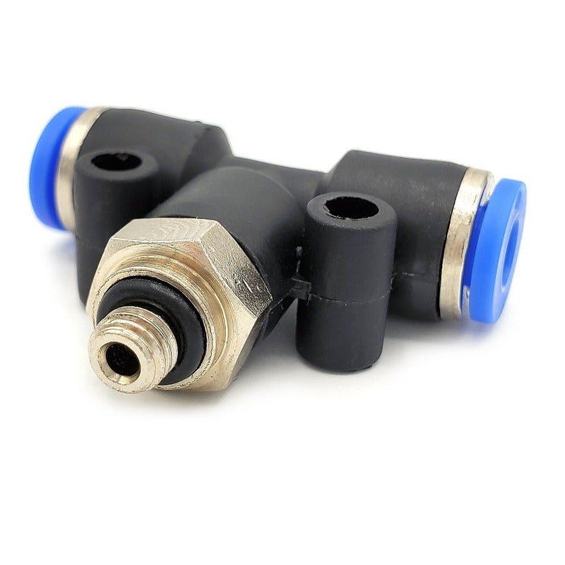 10 Pz De Conector/racor Rápido Neumático Tee M5 X 4mm