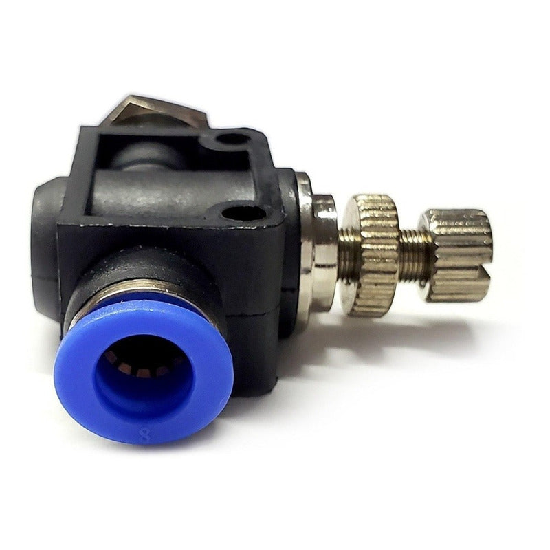 Regulador de flujo, 1/4" NPT x 8 mm
