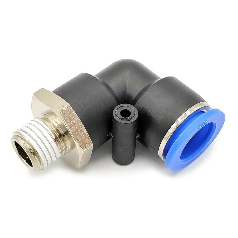5 Pz De Conector/racor Rápido Neumático Codo 1/4 Npt X 1/2