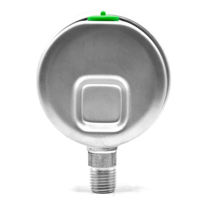 Manovacuómetro 2.5", acero inoxidable, 1/4" NPT, inferior, 30 Vac inHg-cmHg, 60 psi-kg/cm2