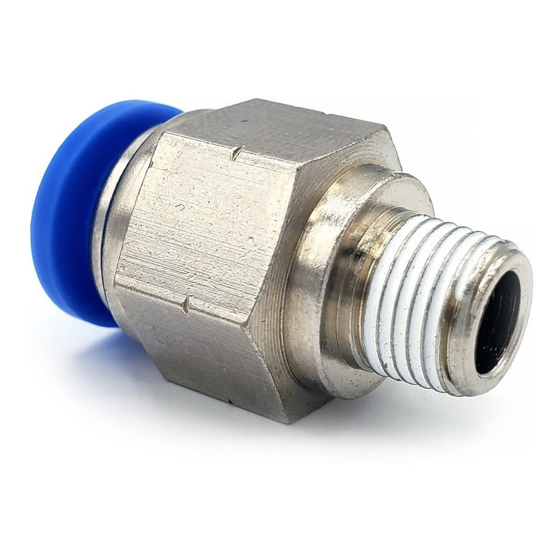 10 Pz De Conector/racor Rápido Neumático Recto 1/8 Npt X 3/8