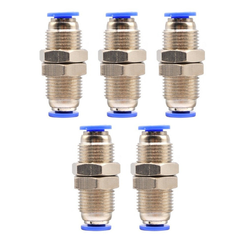 5 Pz De Pasamuro Conexión Rápida Neumático Recto 1/8