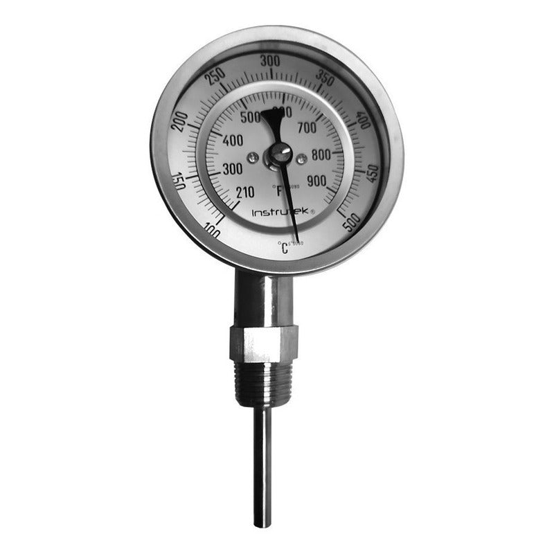 Oven Thermometer 3 INCH 100 TO 500°C, Stem 2.5, Thread 1/2
