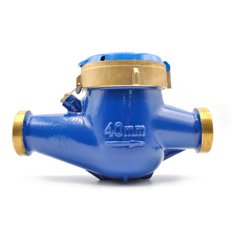 Medidor De Agua Cuerpo De Latón 1-1/2 C/conexiones De Latón